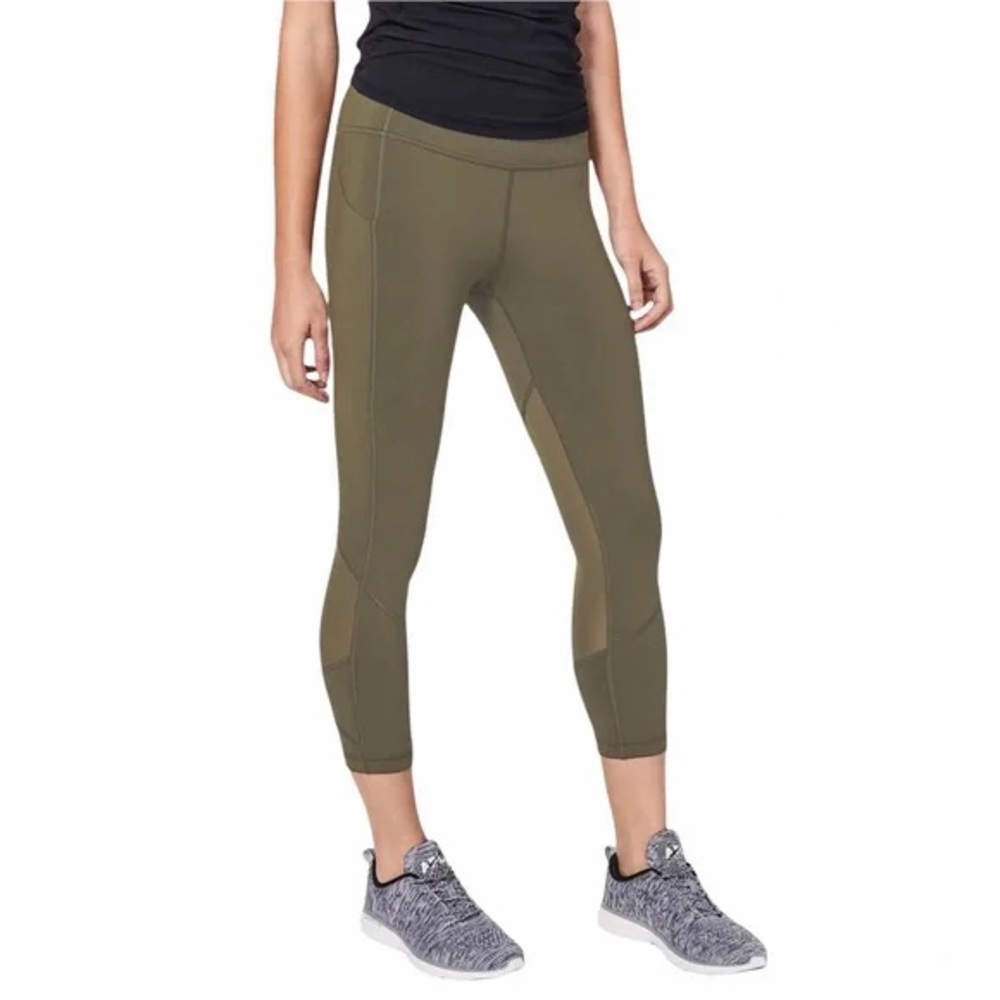 Lululemon Pace Rival Crop *22” Dark Olive